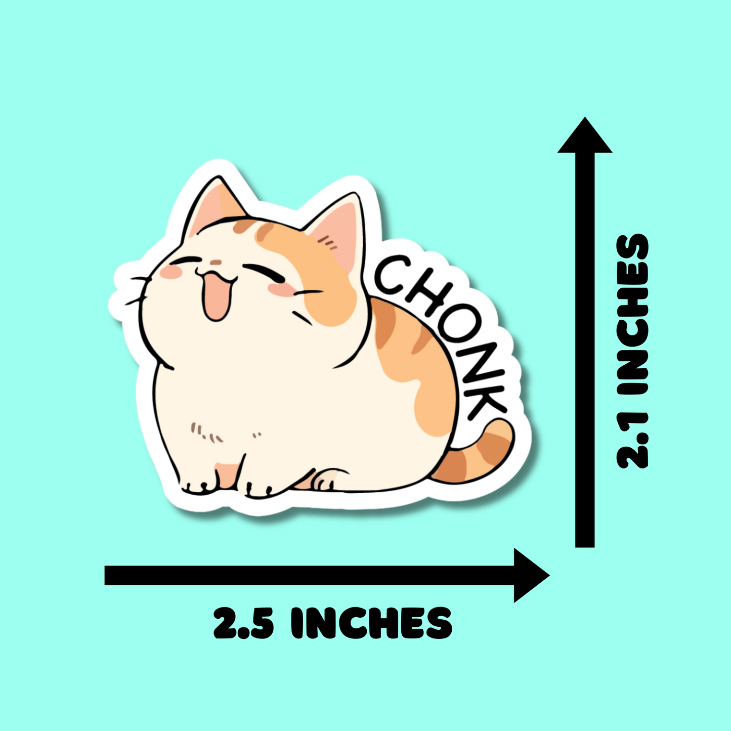 Chonk Cat Stickers for Planners, Water Bottles, Laptops, etc.