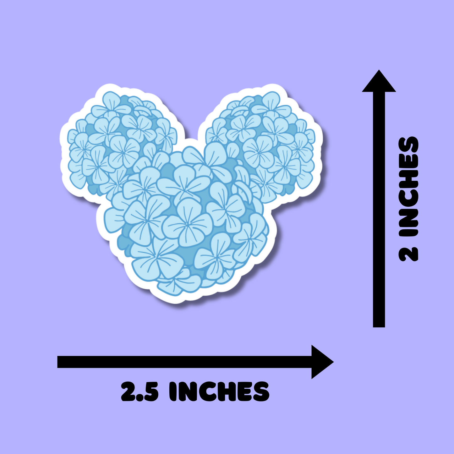 Blue Hydrangea Stickers for Planners, Water Bottles, Laptops, etc.