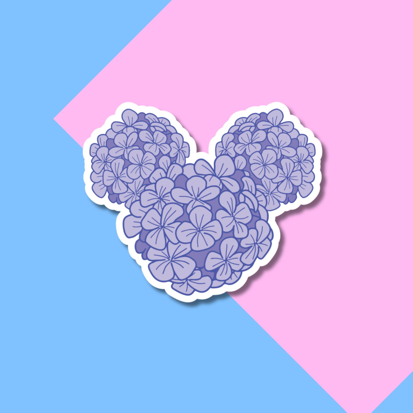Purple Hydrangea Stickers for Planners, Water Bottles, Laptops, etc.