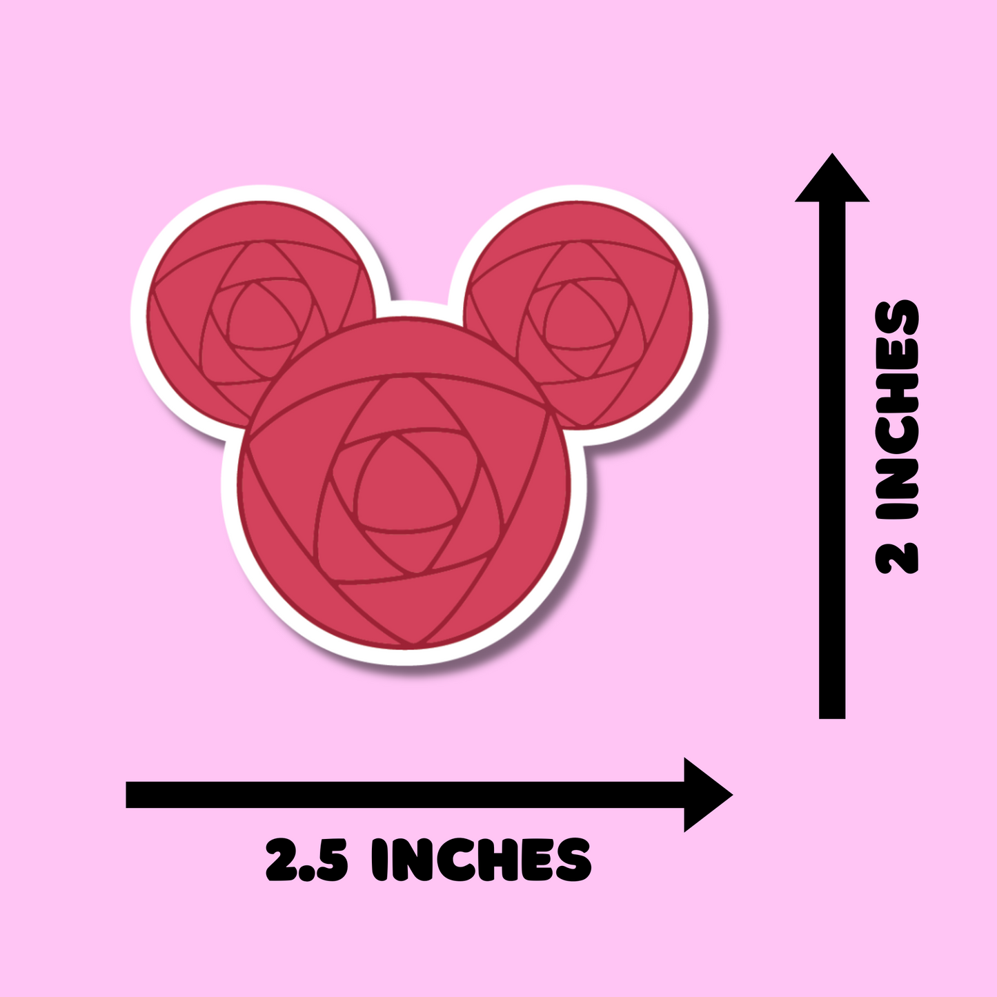Red Rose Stickers for Planners, Water Bottles, Laptops, etc.