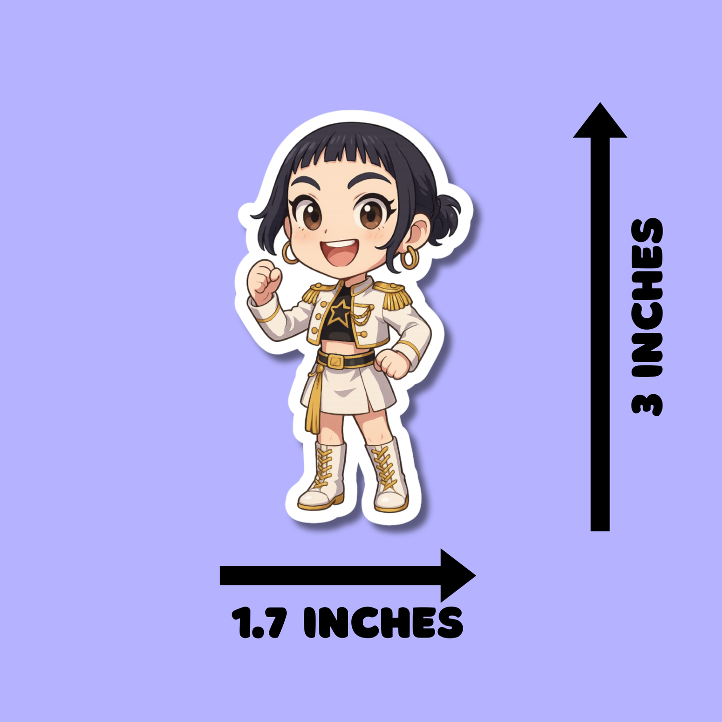 Chibi Zoey Kpop Demon Hunters Stickers for Planners, Water Bottles, Laptops, etc.