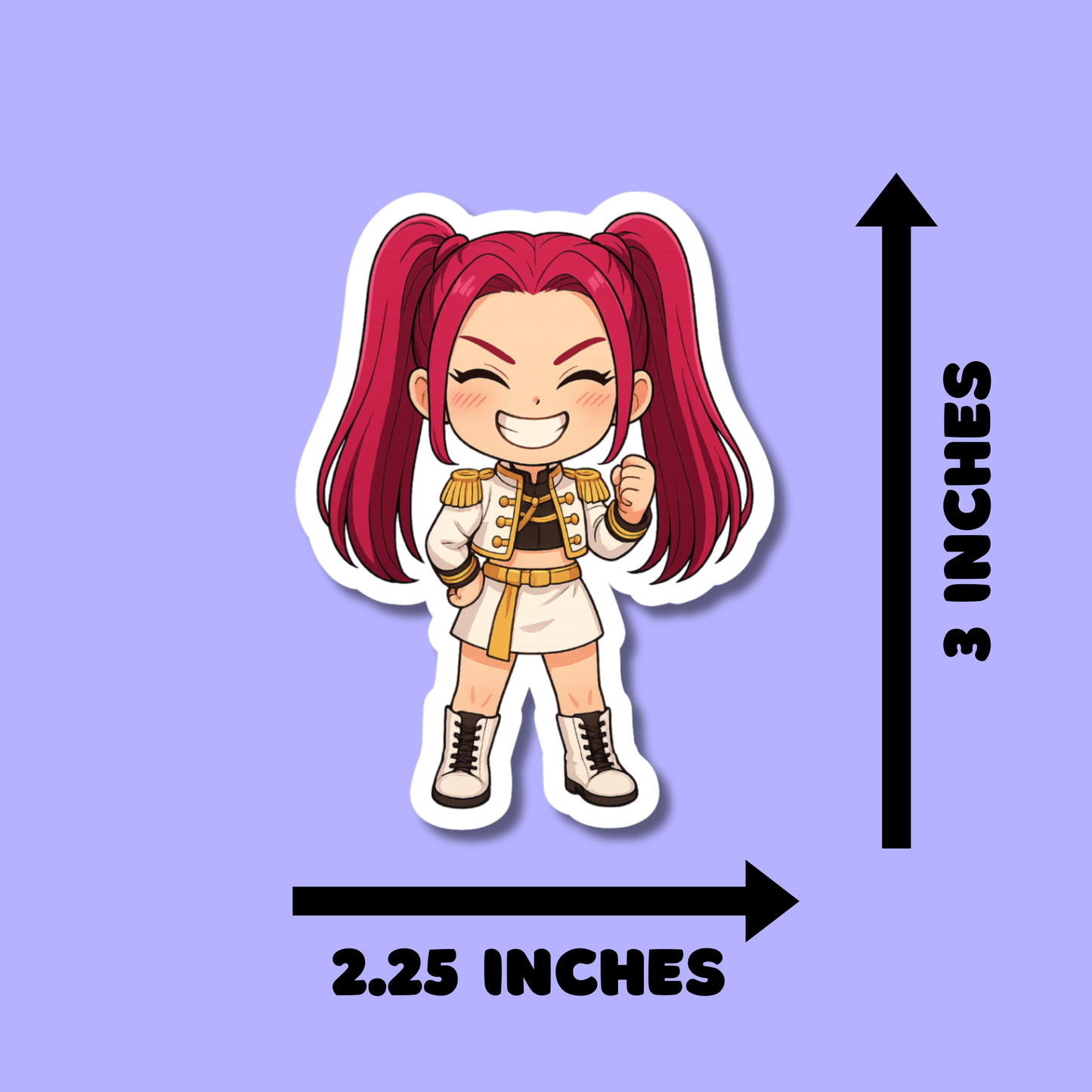 Chibi Mira Kpop Demon Hunters Stickers for Planners, Water Bottles, Laptops, etc.