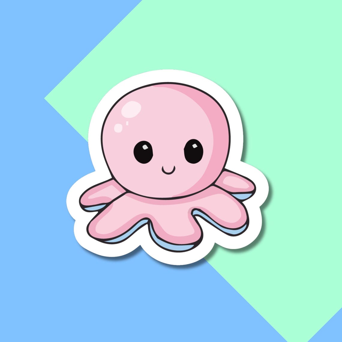 Kawaii Happy Octopus Stickers for Planners, Water Bottles, Laptops, etc.