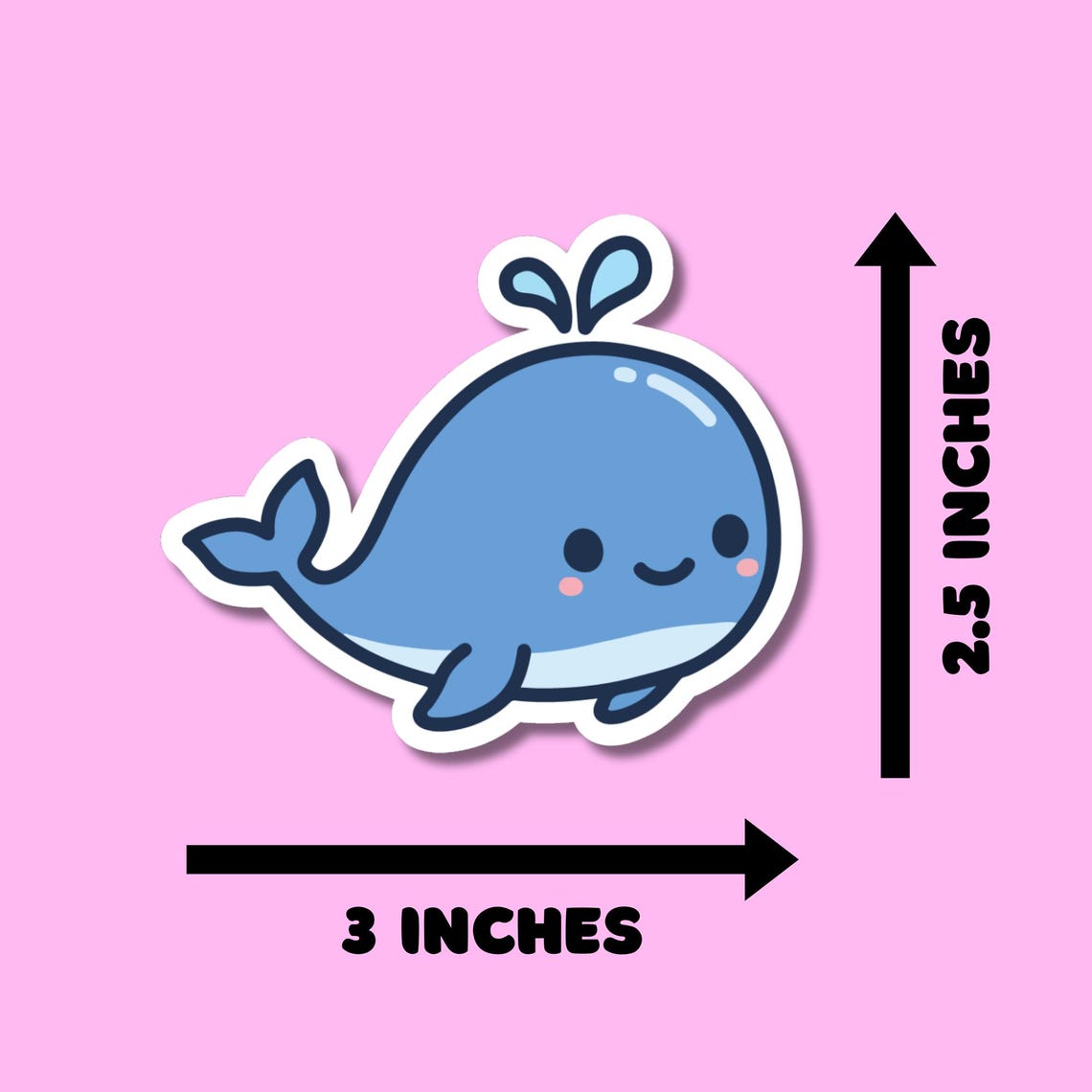 Cute Whale Stickers for Planners, Water Bottles, Laptops, etc.