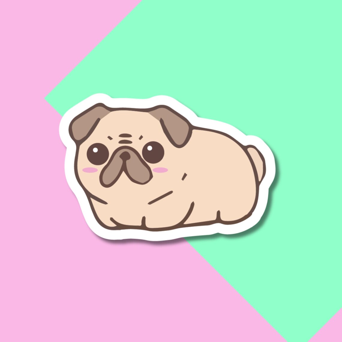 Cute Pug Loaf Stickers for Planners, Water Bottles, Laptops, etc.