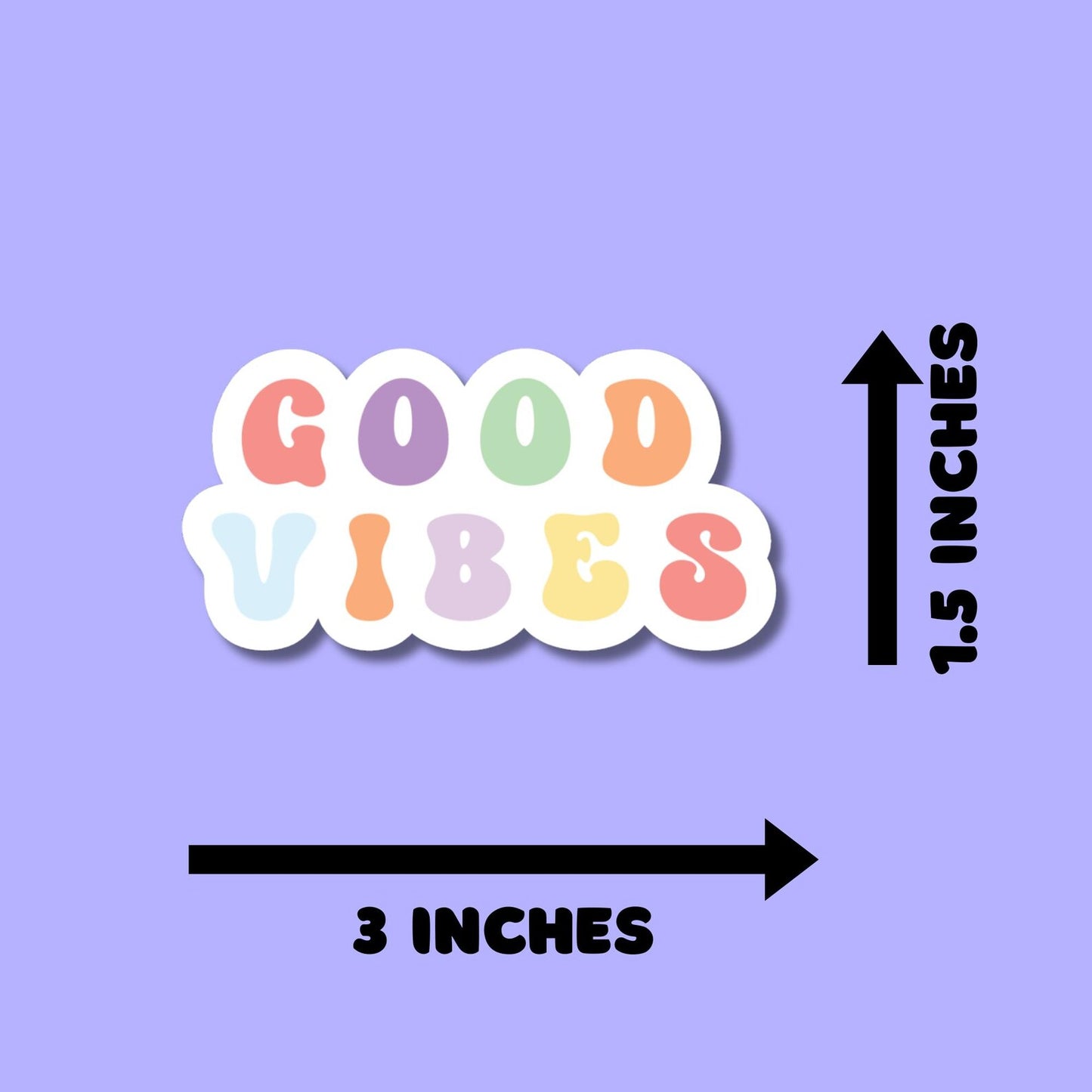 Good Vibes Retro Stickers for Planners, Water Bottles, Laptops, etc.