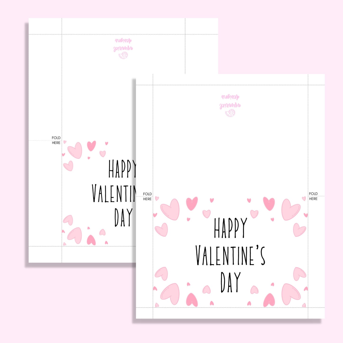 Happy Valentine's Day Printable Card | Instant Download PDF | Card Template