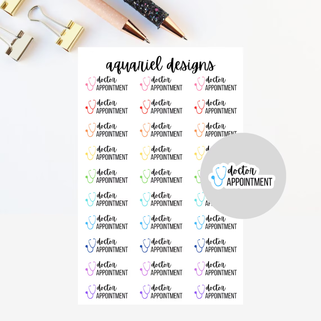 Appointment Stickers – aquarieldesigns