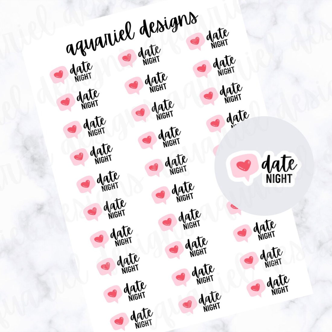 Date Night Stickers