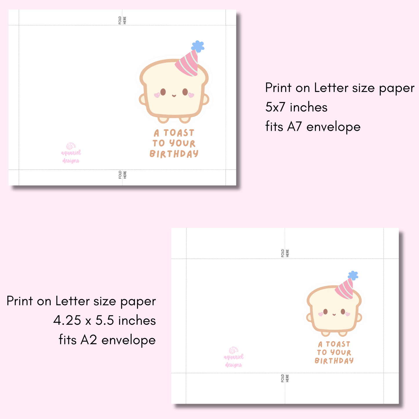 A Toast To Your Birthday Printable Card | Happy Birthday Card | Instant Download Card