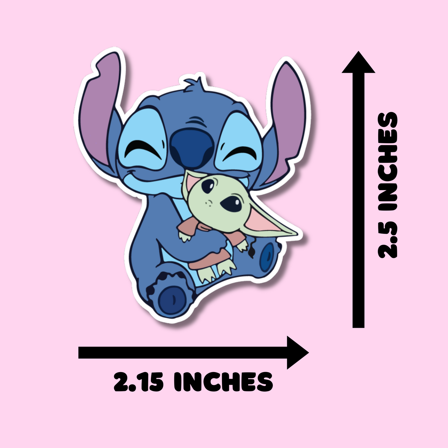 Stitch and Grogu Stickers for Planners, Water Bottles, Laptops, etc.