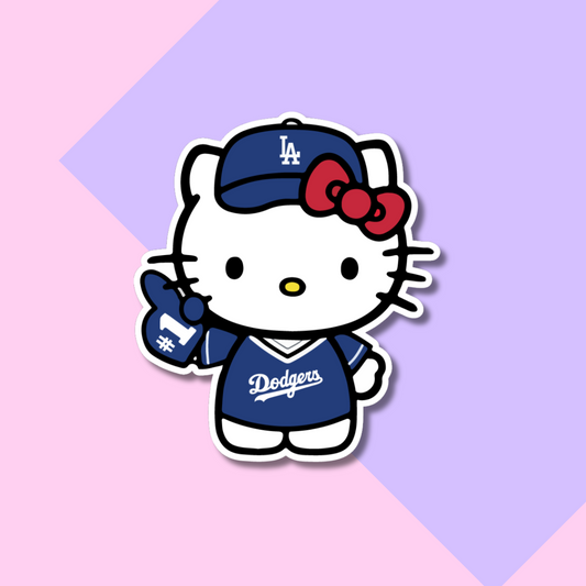 Dodgers Hello Kitty Stickers for Planners, Water Bottles, Laptops, etc.