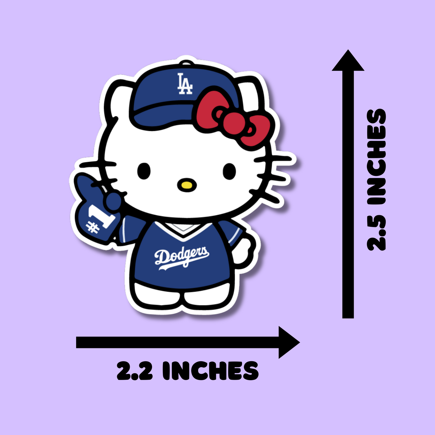 Dodgers Hello Kitty Stickers for Planners, Water Bottles, Laptops, etc.