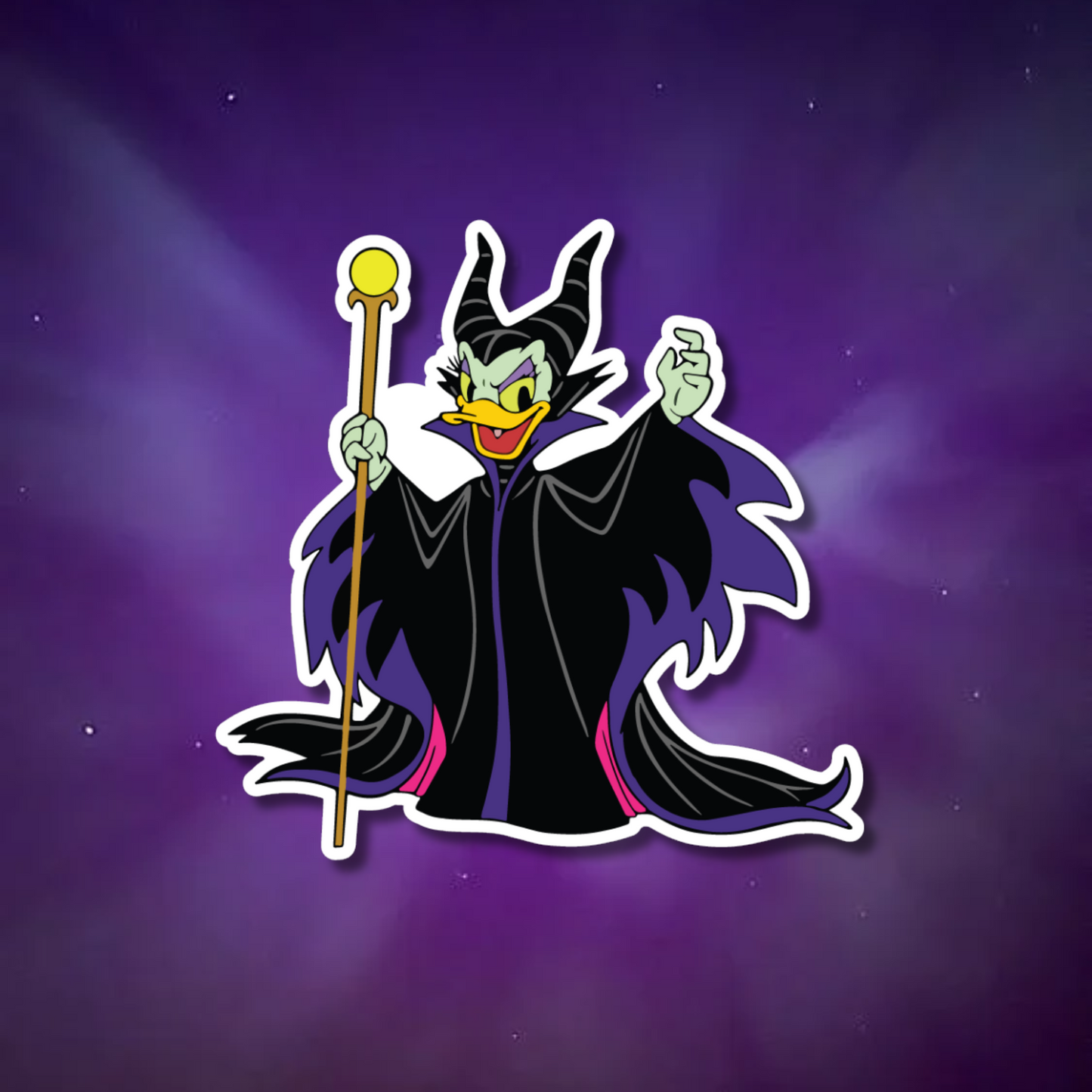 Maleficent Daisy Duck Stickers for Planners, Water Bottles, Laptops, etc.