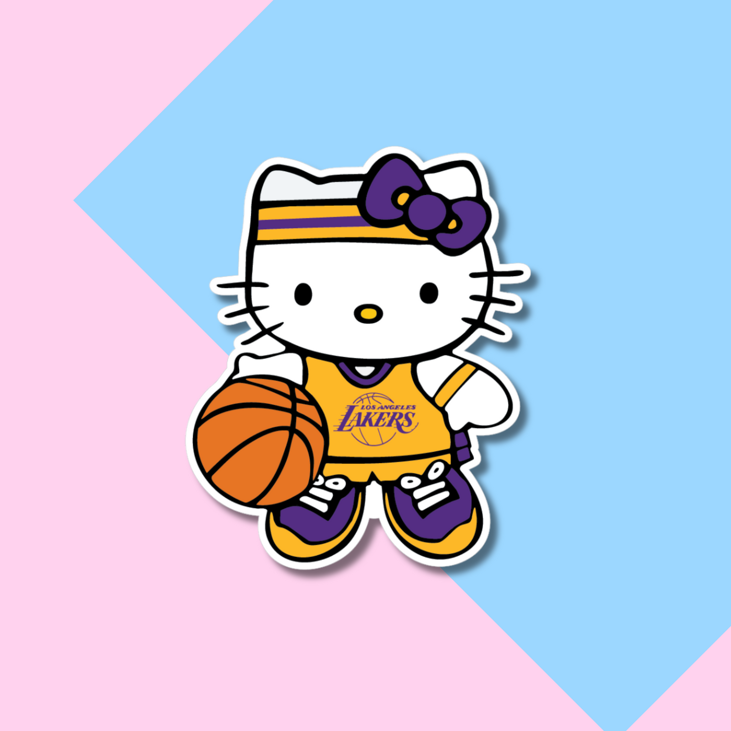 Lakers Hello Kitty Stickers for Planners, Water Bottles, Laptops, etc.