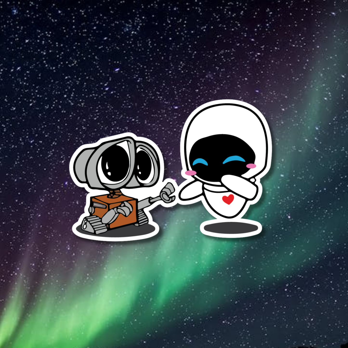 Wall-E and Eve Stickers for Planners, Water Bottles, Laptops, etc.