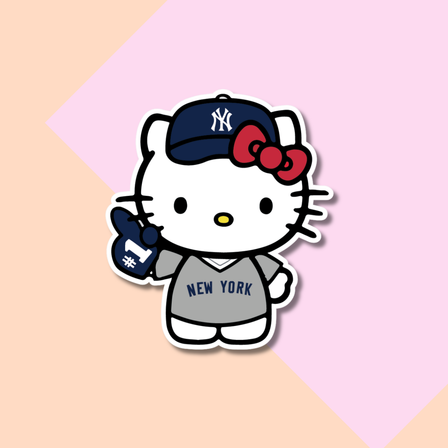 Yankees Hello Kitty Stickers for Planners, Water Bottles, Laptops, etc.