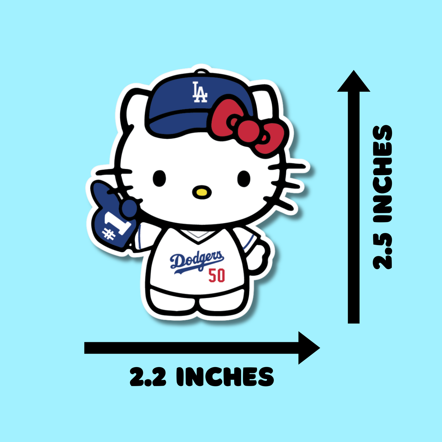 Dodgers Mookie Betts Hello Kitty Stickers for Planners, Water Bottles, Laptops, etc.