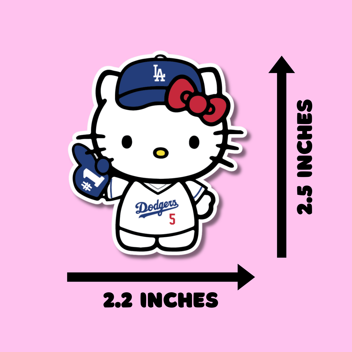 Dodgers Freddie Freeman Hello Kitty Stickers for Planners, Water Bottles, Laptops, etc.