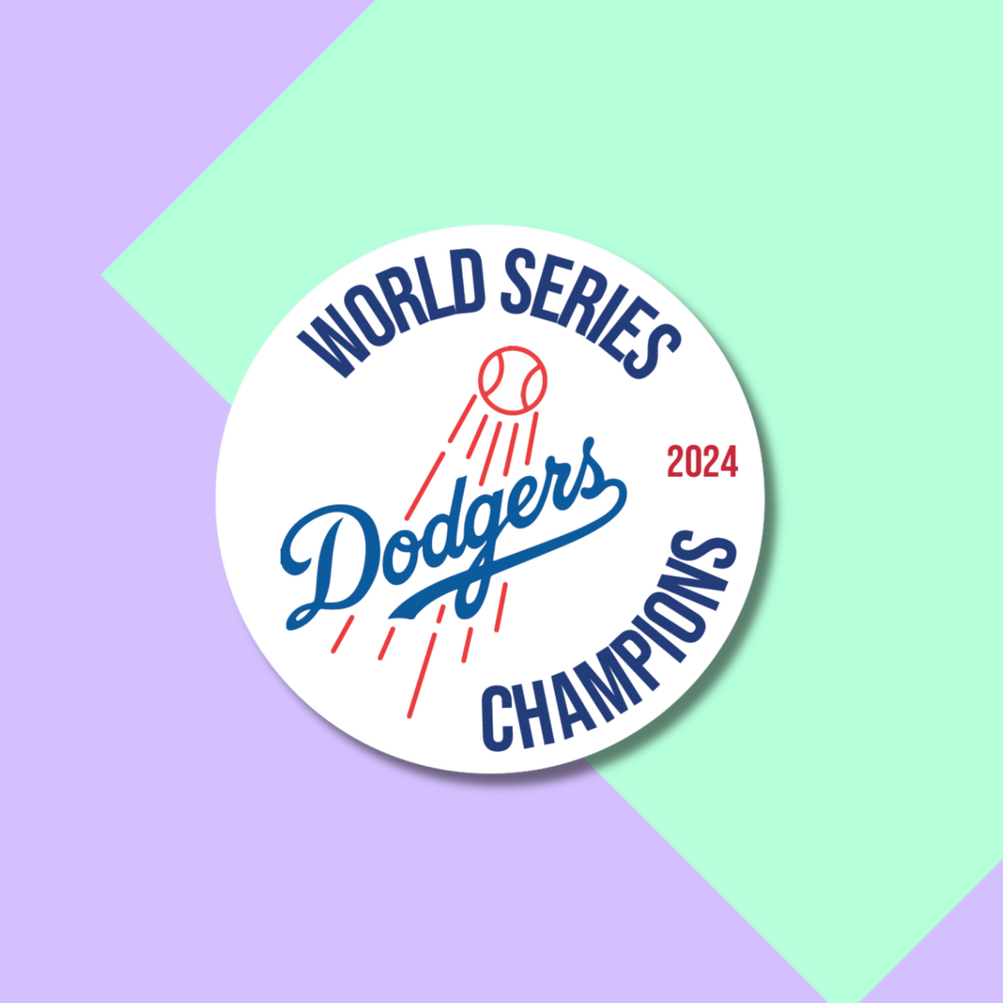 Dodgers 2024 World Series Champions Stickers for Planners, Water Bottles, Laptops, etc.