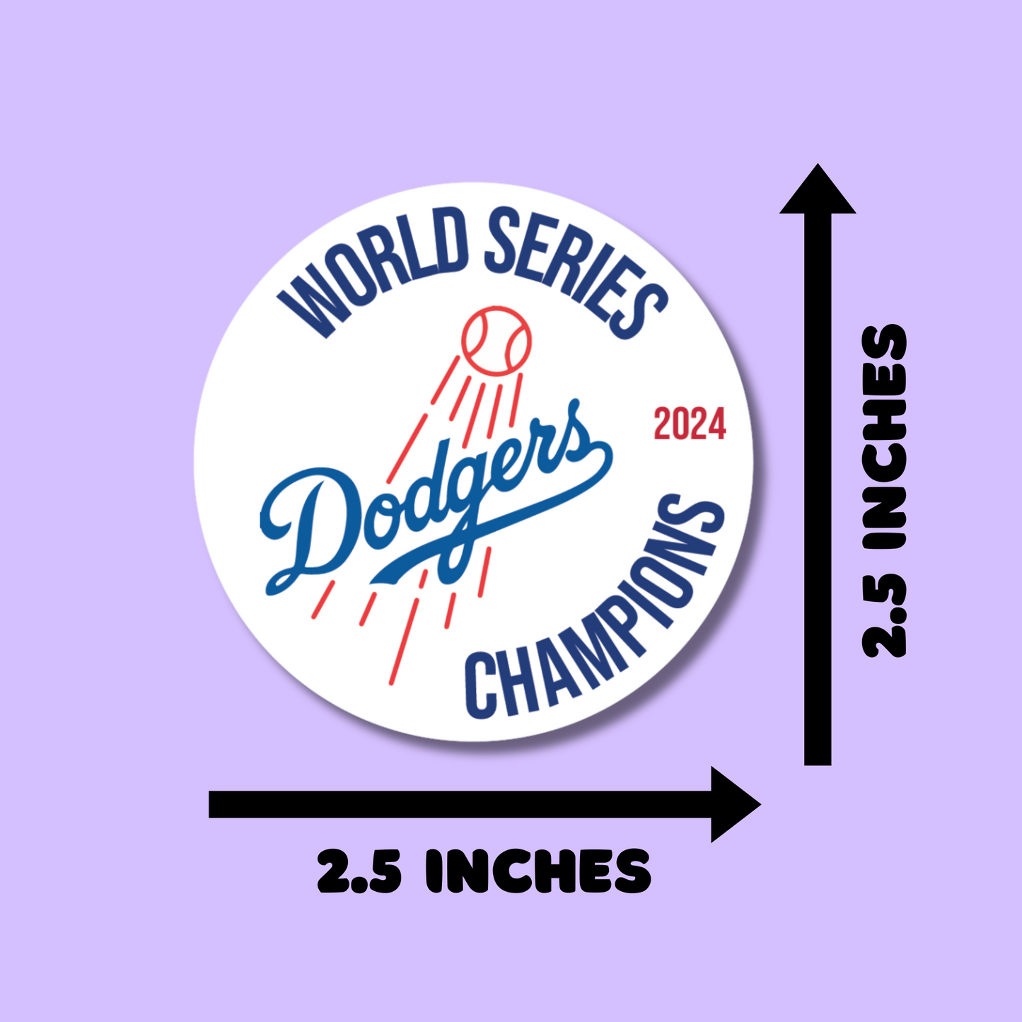 Dodgers 2024 World Series Champions Stickers for Planners, Water Bottles, Laptops, etc.