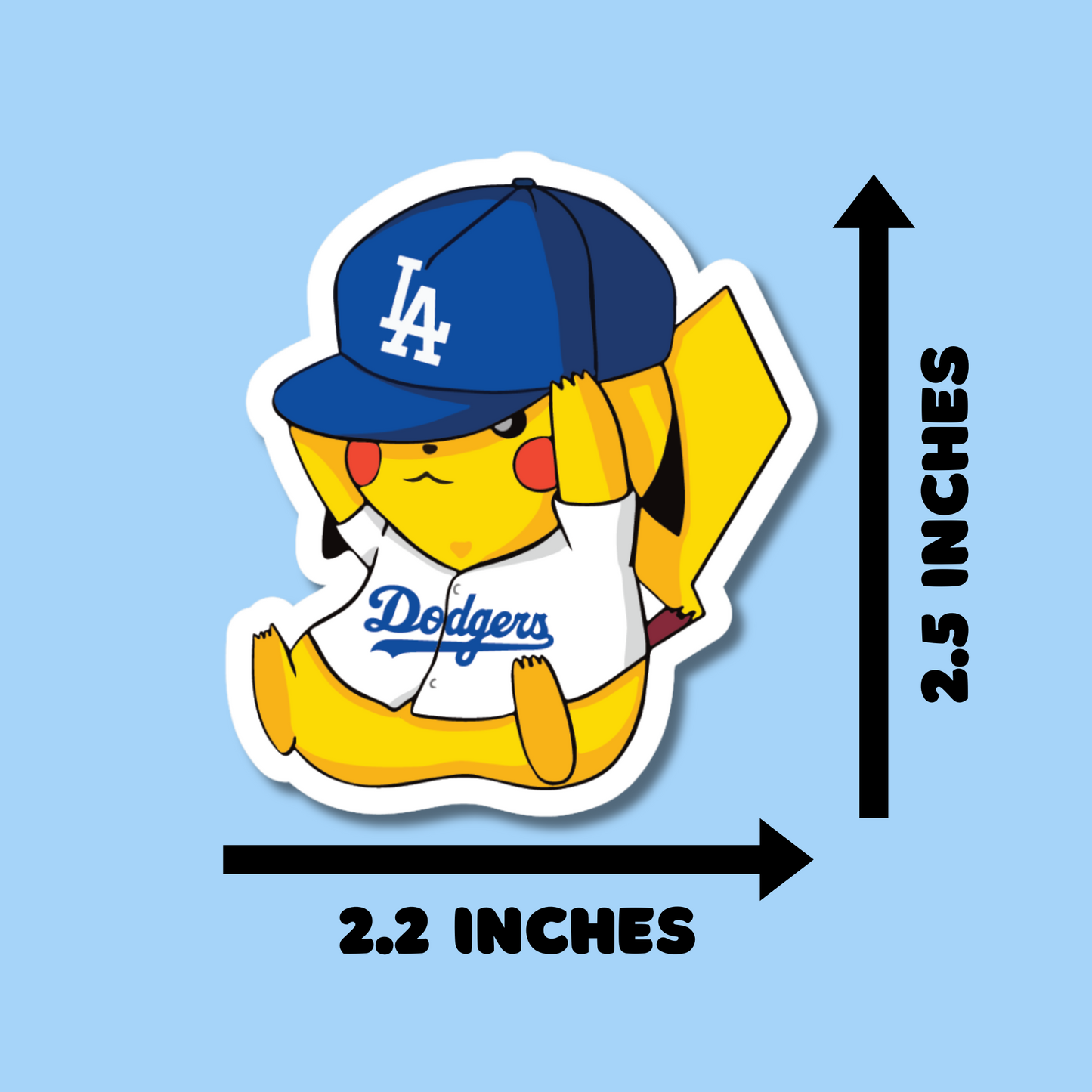 Dodgers Pikachu Stickers for Planners, Water Bottles, Laptops, etc.