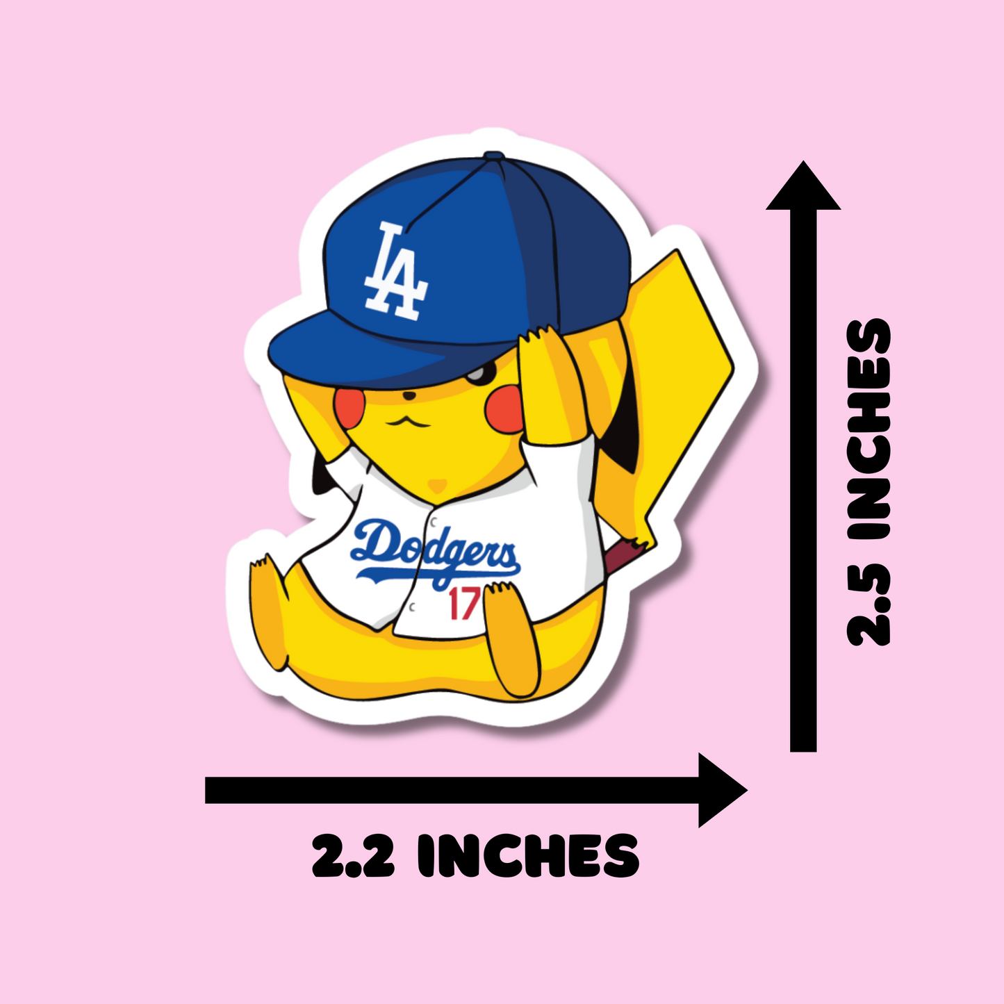 Dodgers Shohei Ohtani Pikachu Stickers for Planners, Water Bottles, Laptops, etc.