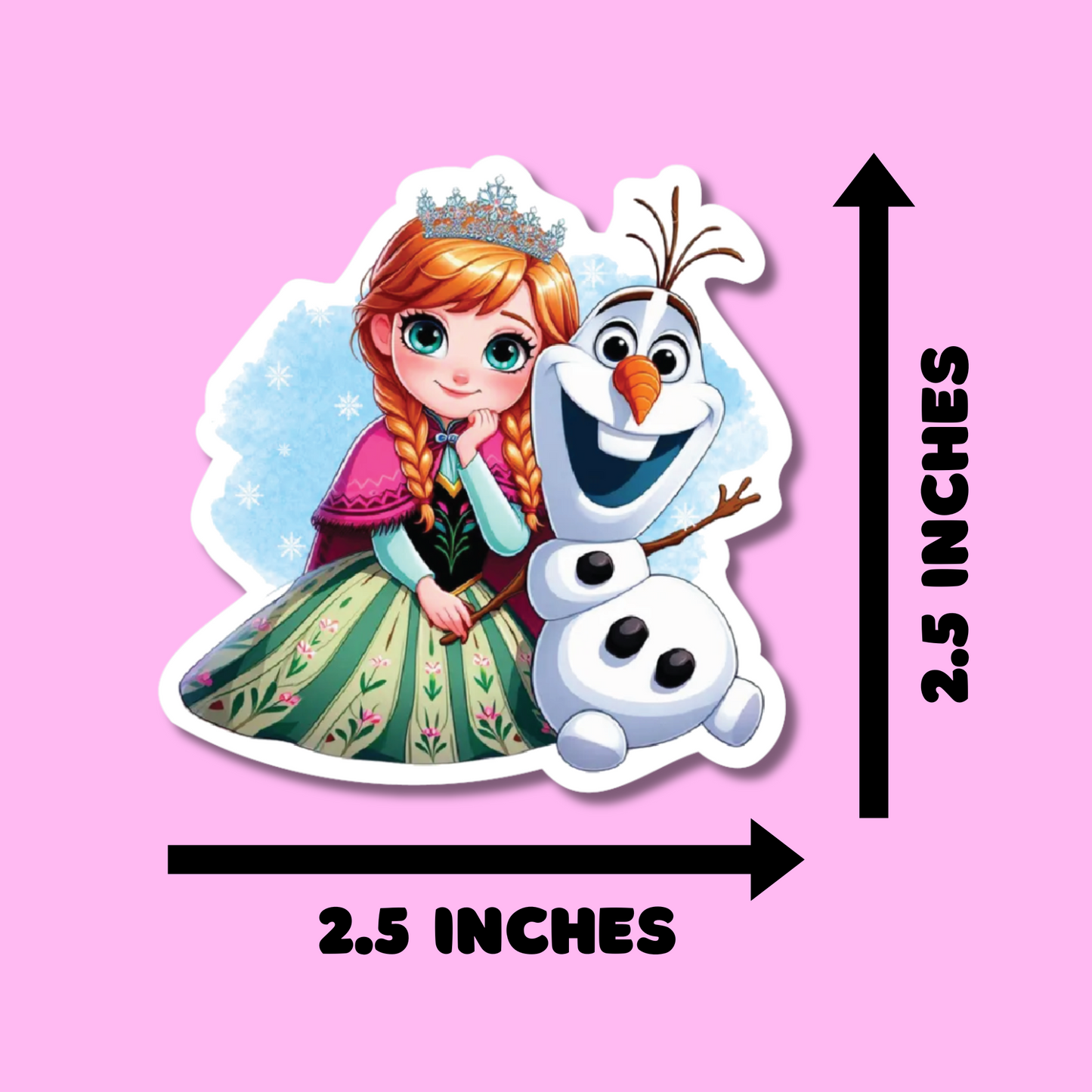 Frozen Anna and Olaf Stickers for Planners, Water Bottles, Laptops, etc.