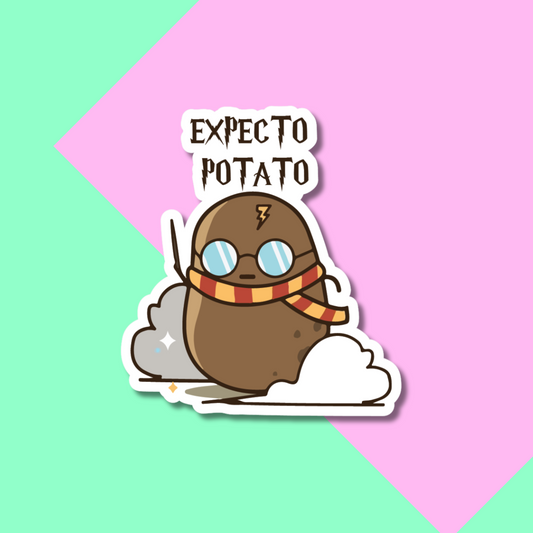 Expecto Potato Harry Potter Stickers for Planners, Water Bottles, Laptops, etc.