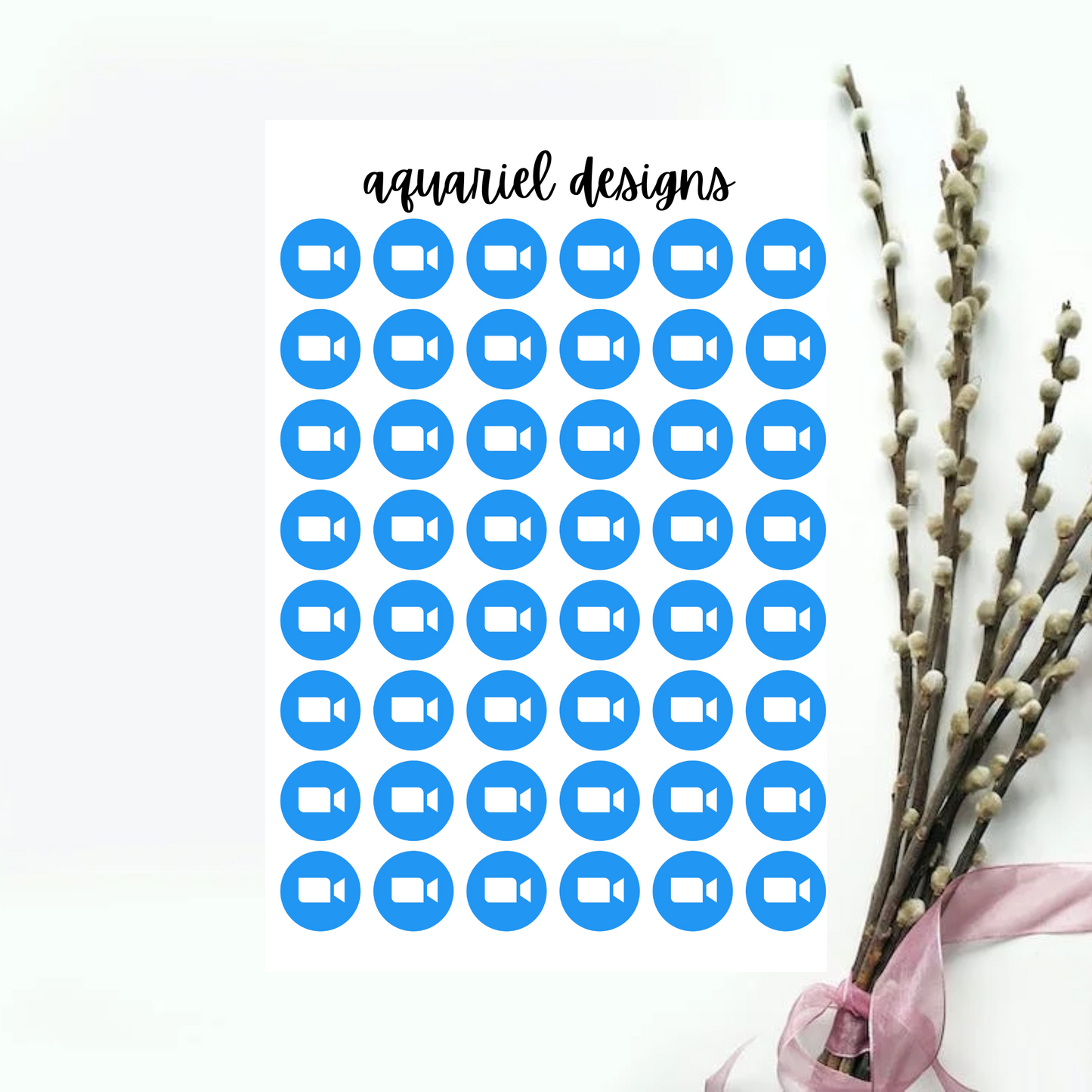 Zoom, Patreon, TikTok, Etsy Tracker Stickers | Bullet Journal Tracker Stickers | Planner Tracker Stickers