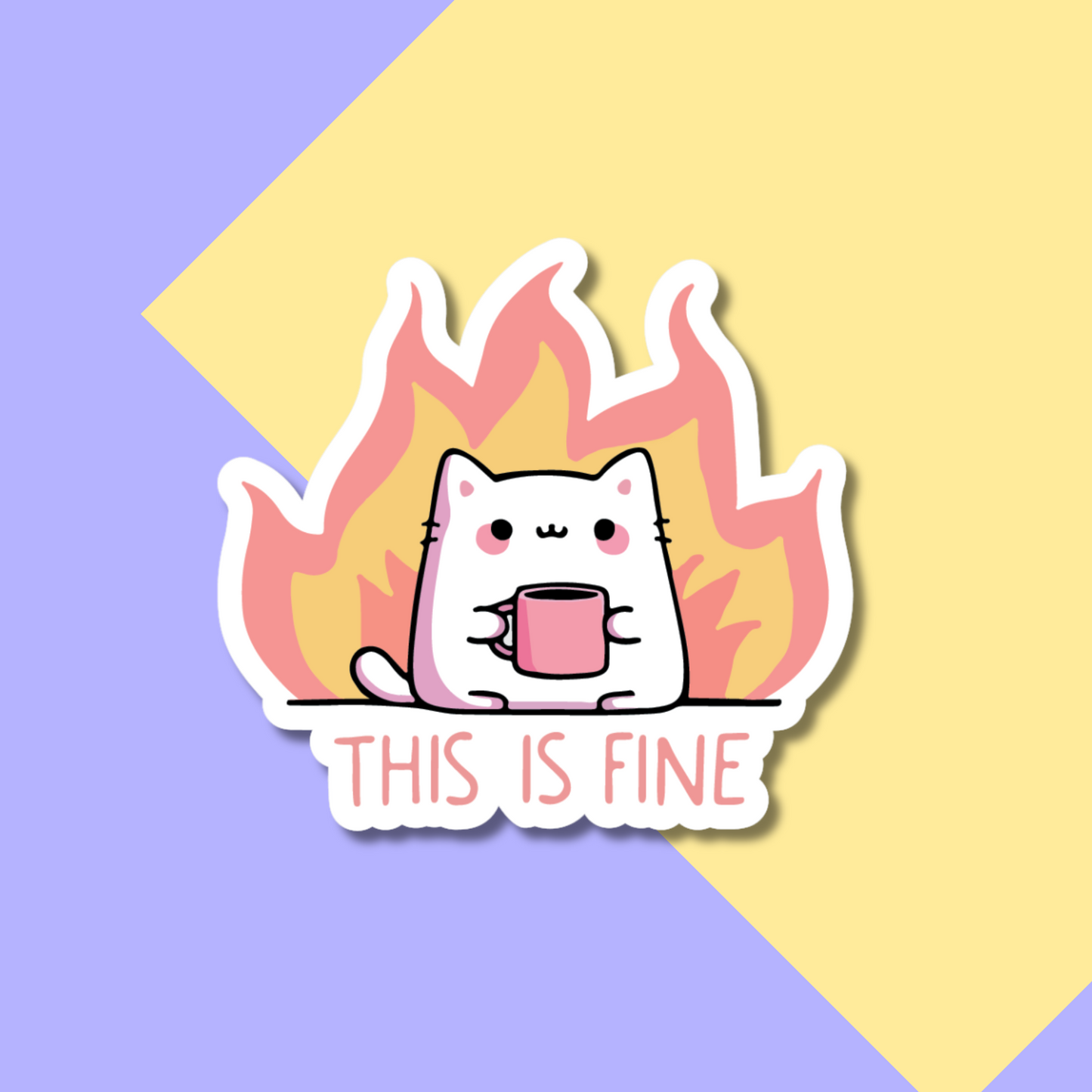 This is Fine Stickers, Cat Stickers, Funny Stickers for Planners, Water Bottles, Laptops, etc.