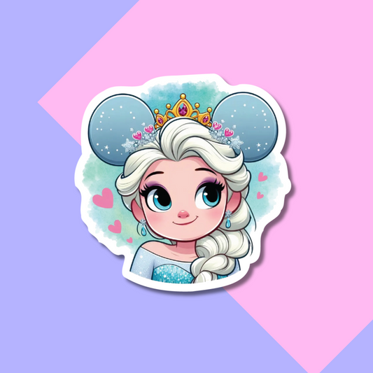 Frozen Elsa Mouse Ears Stickers for Planners, Water Bottles, Laptops, etc.