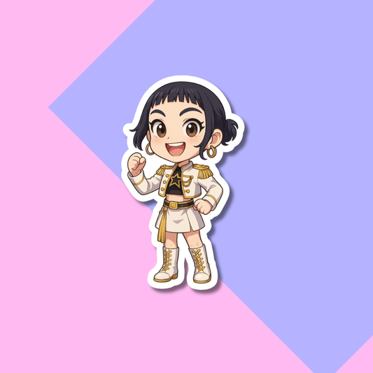 Chibi Zoey Kpop Demon Hunters Stickers for Planners, Water Bottles, Laptops, etc.