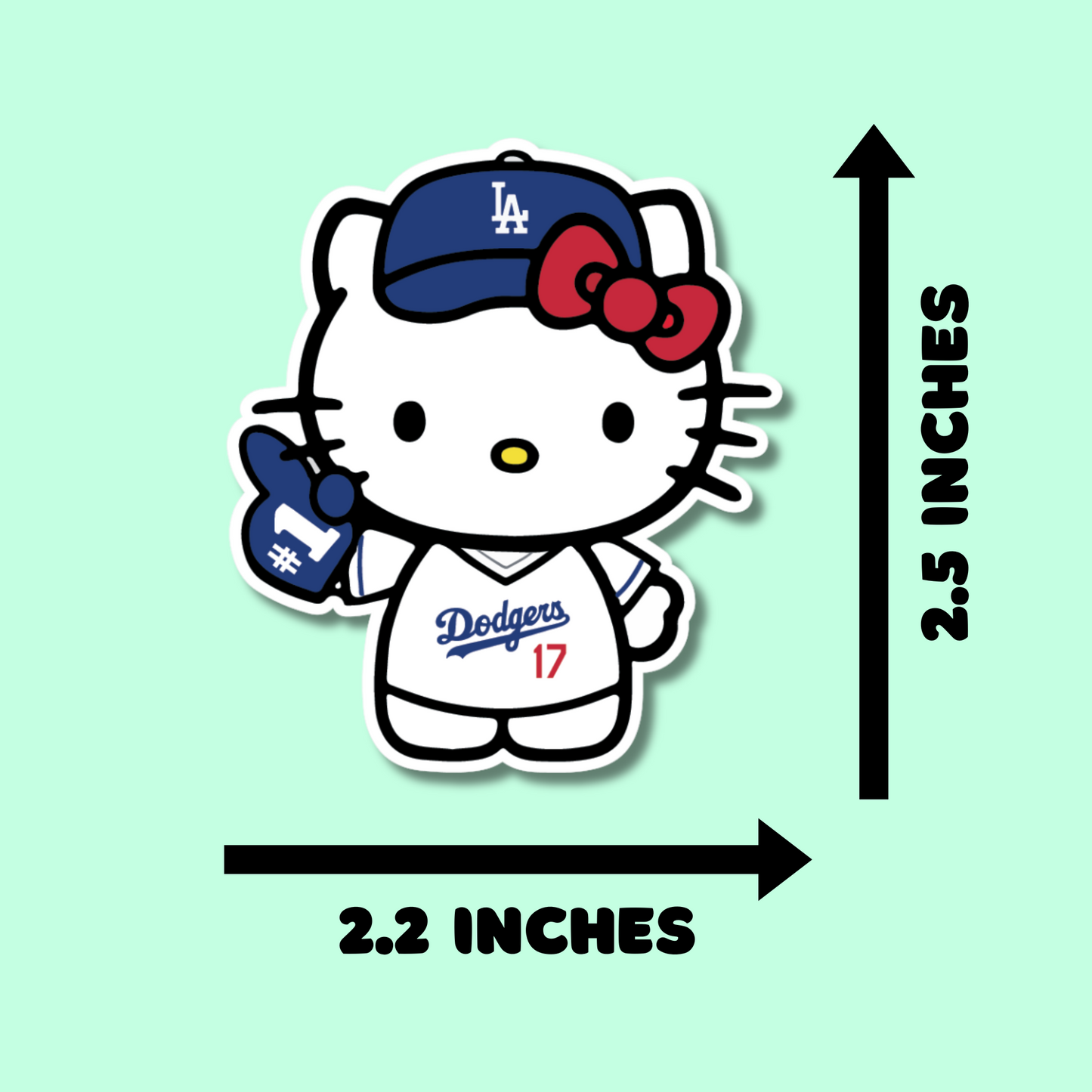 Dodgers Shohei Ohtani Hello Kitty Stickers for Planners, Water Bottles, Laptops, etc.