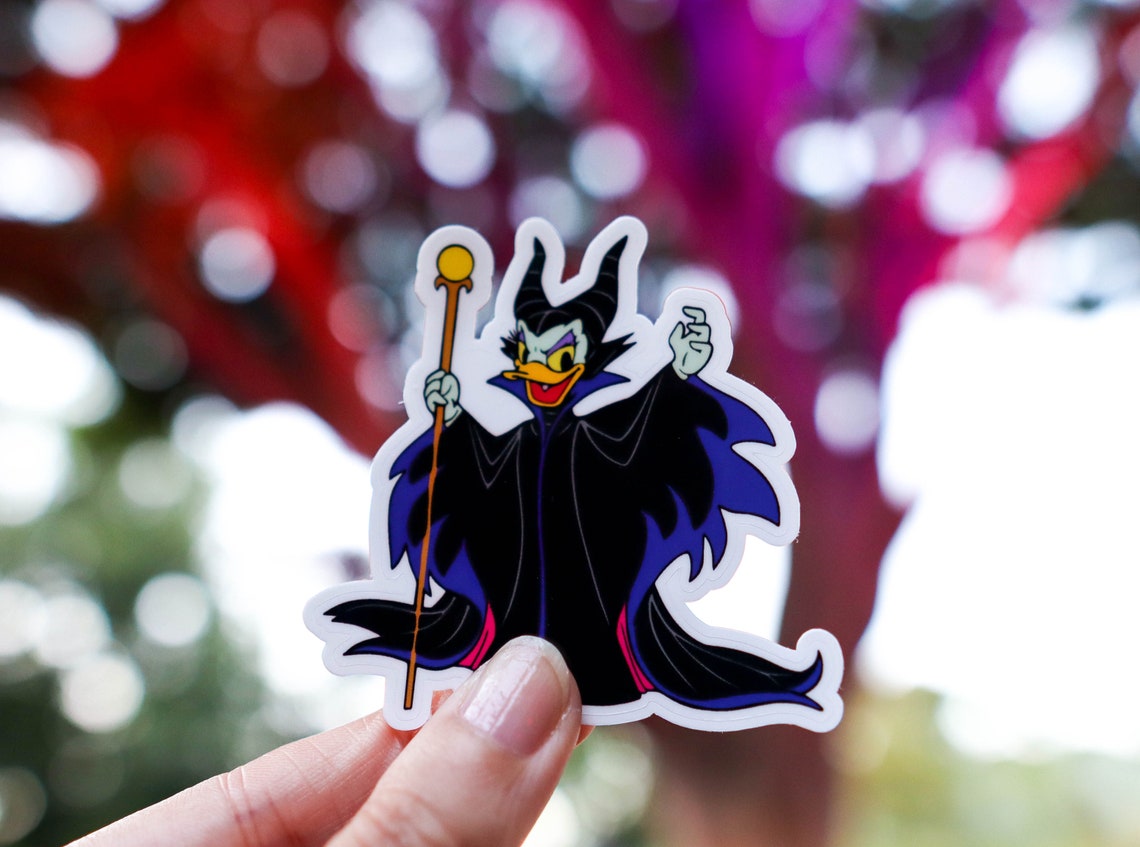 Maleficent Daisy Duck Stickers for Planners, Water Bottles, Laptops, etc.