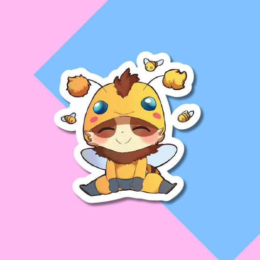 Cute League Beemo Sitting Stickers for Planners, Water Bottles, Laptops, etc.