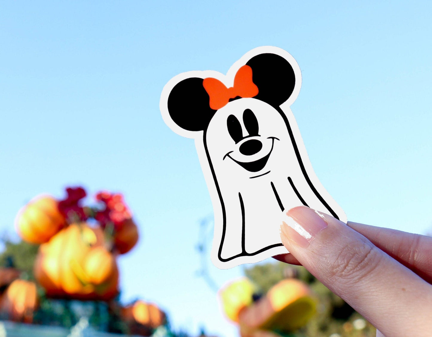 Minnie Ghost Stickers for Planners, Water Bottles, Laptops, etc.