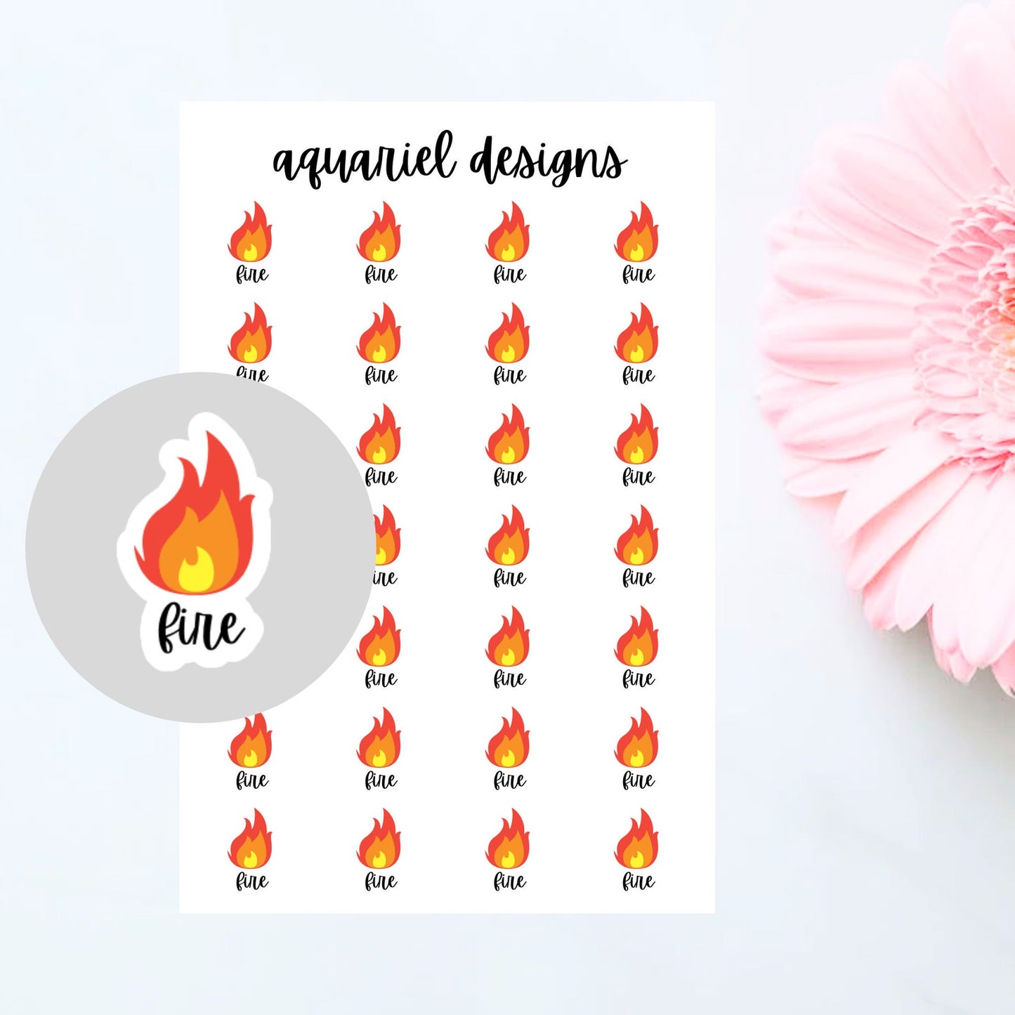 Natural Disaster Stickers, Set of 28 Fire, Tornado, Hurricane, and Earthquake Stickers for Planners, Bullet Journals, Calendars, etc.