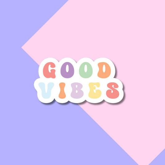 Good Vibes Retro Stickers for Planners, Water Bottles, Laptops, etc.