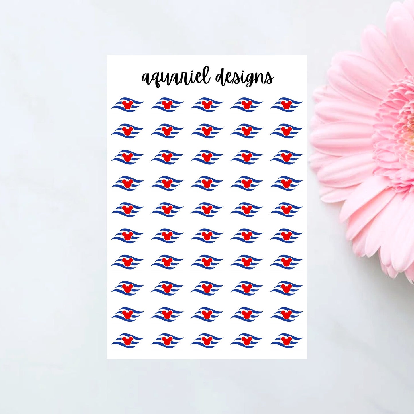 Disney Cruise Stickers, 50 Disney Cruise Planner Stickers, Bullet Journal Stickers