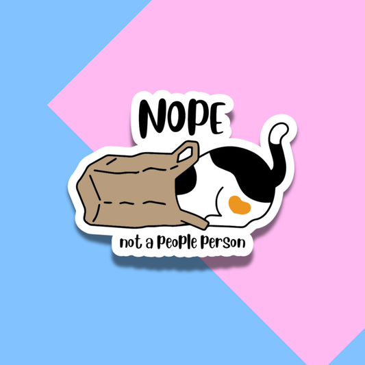 Not A People Person Stickers for Planners, Water Bottles, Laptops, etc.