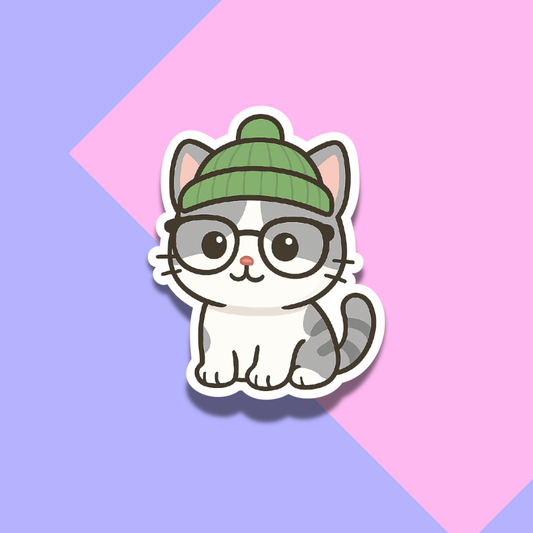 Hipster Cat Stickers for Planners, Water Bottles, Laptops, etc.