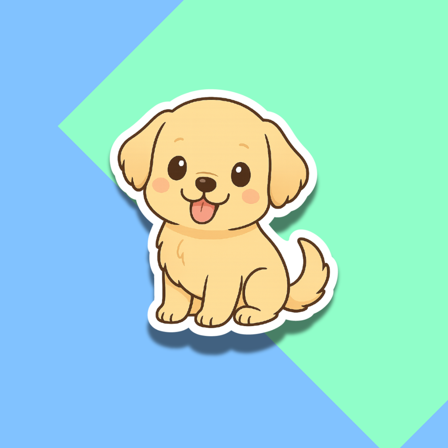 Cute Golden Retriever Stickers for Planners, Water Bottles, Laptops, etc.