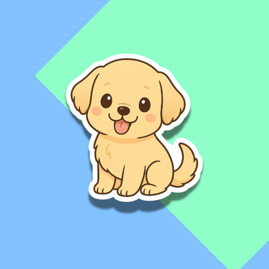 Cute Golden Retriever Stickers for Planners, Water Bottles, Laptops, etc.