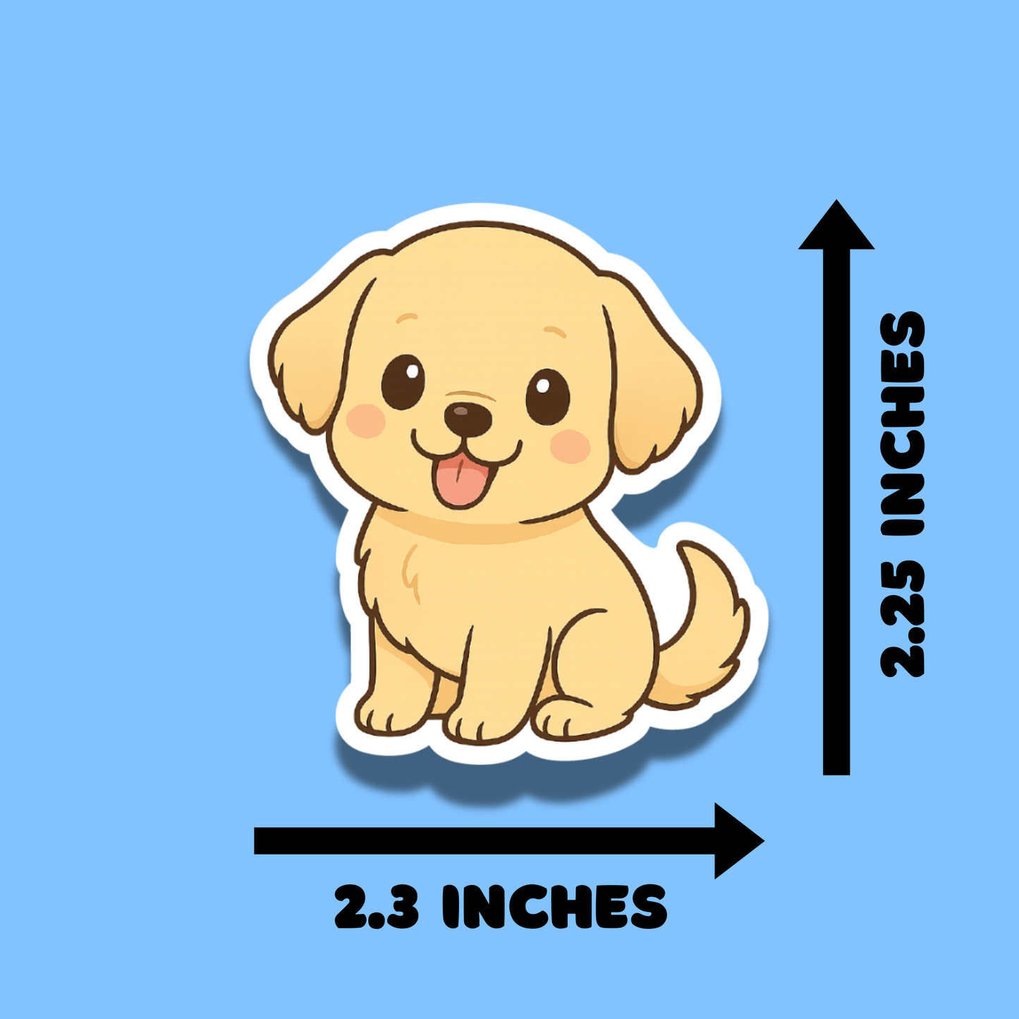 Cute Golden Retriever Stickers for Planners, Water Bottles, Laptops, etc.