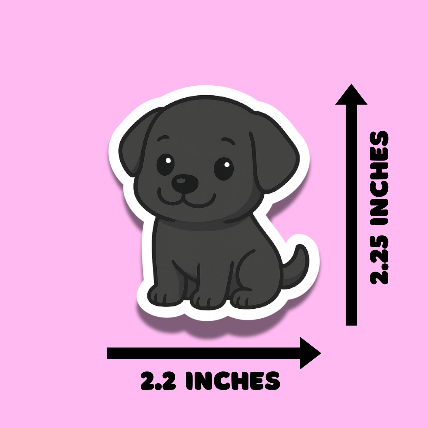 Cute Black Labrador Stickers for Planners, Water Bottles, Laptops, etc.