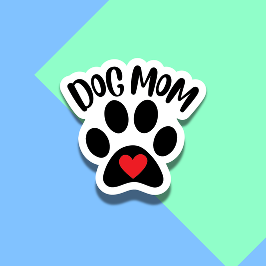Cute Paw Dog Mom Stickers for Planners, Water Bottles, Laptops, etc.