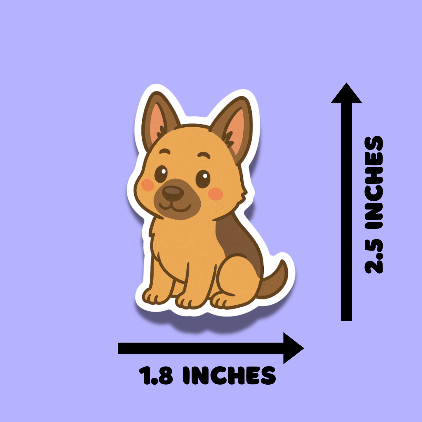 Cute German Shepard Stickers for Planners, Water Bottles, Laptops, etc.