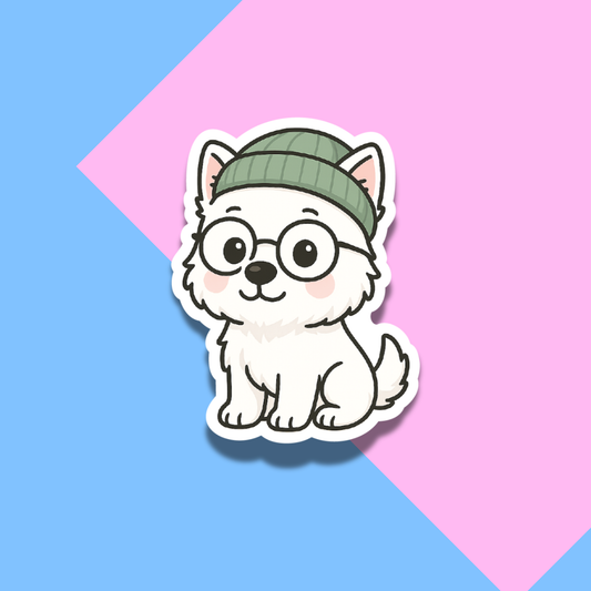 Cute Hipster Westie Stickers for Planners, Water Bottles, Laptops, etc.