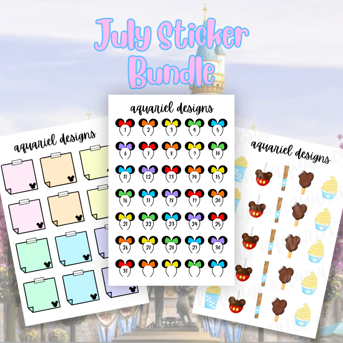 July Sticker Bundle (6 pack)
